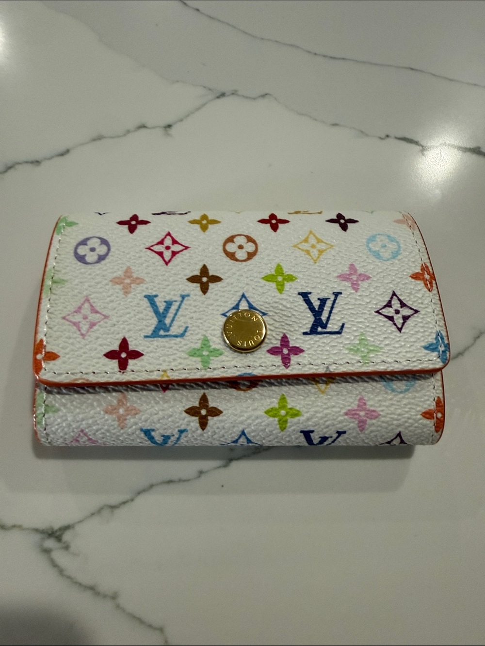 White Multicolor 6 Key Holder